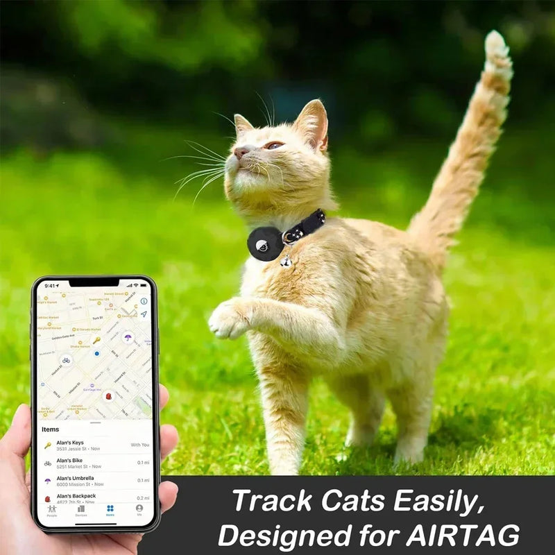 Apple Tag Cat Collar for Stylish Cat Tracking Secure Cat 