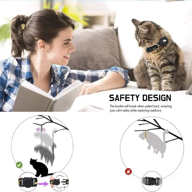 Apple Tag Cat Collar for Stylish Cat Tracking Secure Cat 